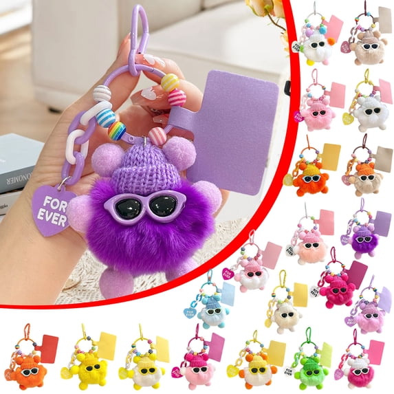 USSUMA Plush Toy Keychain Cute Mini Plush Toy With Keychain Clip Soft Collectible Bag Charm Car Key Holder Backpack Accessory For Kids Teens And Gift Plush Toy Keychain Charm