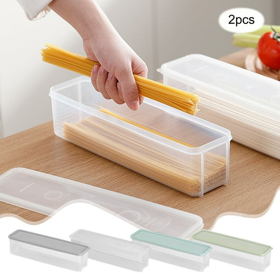 USSUMA Rectangular Noodles Storage Box Kitchen Eggs Noodles Refrigerator Storage Box Plastic Food Preservation Sealed Box