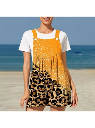 Leopard print short overalls online