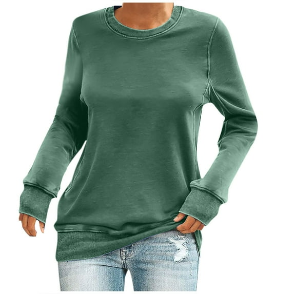 USSUMA Shirts For Women Dressy Casual - Womens Tunic Tops Animal Butterfly Camo Printing Top Round Neck Long-Sleeve Womens Fall Sweatshirts Tops Oversized Boho Daily Blouse