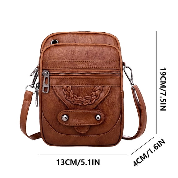 USSUMA Shoulder Bag Mini Small Bag Multi-compartment Large Screen Cell Phone Bag Women' Cell Phone Bag Coin Purse