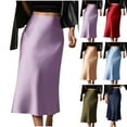 thumbnail image 1 of USSUMA Skirts for Women Midi Skirt Solid Color Fishtail Slim Wrap Skirt Mid-Calf Skirt Lounging Dresses Lightweight Skirts Camping Online Shopping Army Green Skirt for Women L, 1 of 6