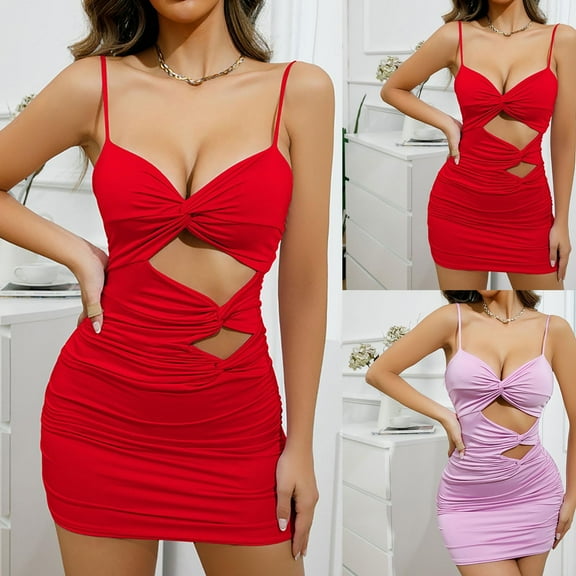 USSUMA Skirts for Women Trendy Summer Dress Sleeveless Crew Neck Casual Solid Color Camisole Button Wrap Skirt Slim Hollow out Maxi Dress Leisure Skirts Dress School Purple Dress L