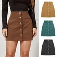 thumbnail image 1 of USSUMA Skirts for Women Trendy Summer Midi Skirt Solid Color High Waist Pleated Zipper Button Pocket Mid-Calf Skirt Leisure Skirts Lightweight Dresses Gym Deals Black Skirt for Women Polyester L, 1 of 7