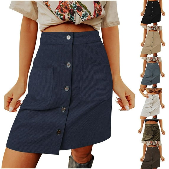 USSUMA Skirts for Women Trendy Summer Midi Skirt Solid Color High Waist Slim Mid-Calf Skirt Trendy Skirts Fashion Dresses Daily Wear Clearance Sales Beige Skirt for Women Polyester L