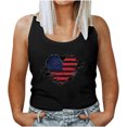 thumbnail image 1 of USSUMA Sleeveless Women Tops Dressy Casual Patriotic Funny Graphic Tanks 2022 Trendy T-Shirt Shirts 4th of July Vest Plus Size Tunics Top for Women Round Neck Summer Blouse, 1 of 5