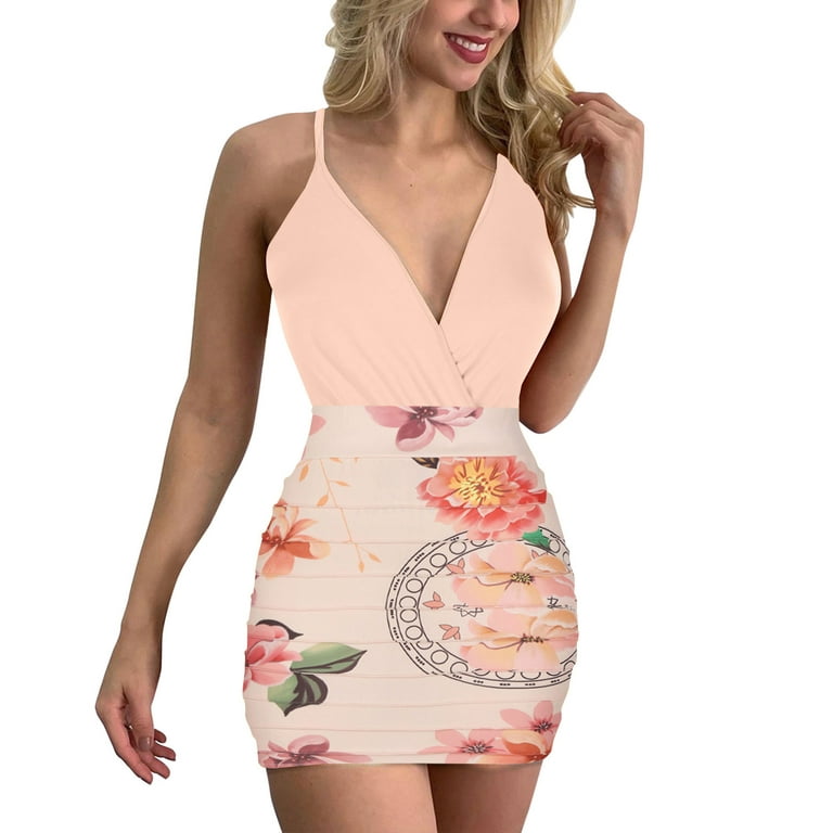 USSUMA Summer Dresses For Women 2022 Beach Women's Sexy 2 Piece