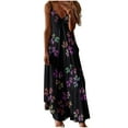 thumbnail image 1 of USSUMA Summer Dresses for Women Casual Daisy Print Flowy Spaghetti Strap Maxi Long Beach Party Sundresses Sleeveless Plus Dresses V Neck Sun Dress Wedding Guest, 1 of 5