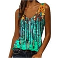 thumbnail image 1 of USSUMA Summer Tops for Women Trendy,Women's Summer Sleeveless Tanks Tops Casual Floral Print T Shirt Tops Comfy Loose Fitting Blouse Tees, 1 of 7