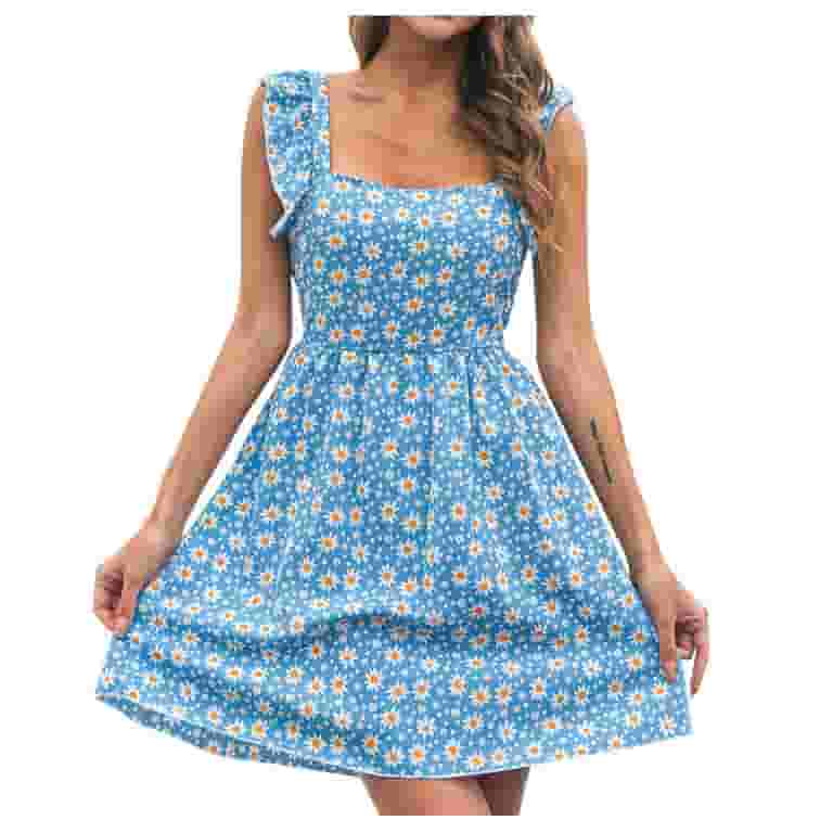 2022 Summer O-Neck Vintage Floral Print Casual Sleeveless women Maxi Dress 2022 Summer O-Neck Vintage Floral Print Casual Sleeveless women Maxi Dress