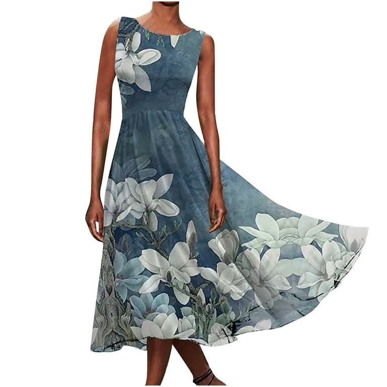 Sleeveless Gray Maxi Round-Neck High Waist Evening Dresses Sleeveless Gray Maxi Round-Neck High Waist Evening Dresses
