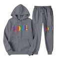 thumbnail image 1 of USSUMA Sweat Suit for Women 2 Piece Set Hoodies for Women Long Sleeved Pullover Sweatpant Outfits Pocket Drawstring Print Tracksuit Elastic Waist Comfortable Jogger Sets Oversized Athletic Fall Suit, 1 of 6
