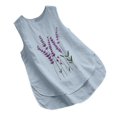 thumbnail image 1 of USSUMA T-Shirts for Women Trendy Embroidered Graphic Women's Shirts and Blouses Sleeveless Women Tops Dressy Casual Summer Loose Cotton Linen Tank Top Round Neck Plus Tunics Beach, 1 of 8