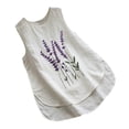 thumbnail image 1 of USSUMA T-Shirts for Women Trendy Embroidered Graphic Women's Shirts and Blouses Sleeveless Women Tops Dressy Casual Summer Loose Cotton Linen Tank Top Round Neck Plus Tunics Beach, 1 of 8