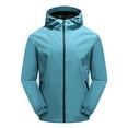 thumbnail image 1 of USSUMA Waterproof Coats for Men Men Jacket with Hood Long Sleeved Hooded Full Zipper Pocket Coat Stylish Solid Color Loose Outerwear Climbing Fall Top, 1 of 5