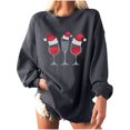 thumbnail image 1 of USSUMA Women Christmas Blouses Tshirt, Tunic Tops Plus Size O-Neck Tshirt Long Sleeves Winter Classic Comfy Tee Shirt Henley Tops Pullover Xmas Snowflake Hat Graphic Blouse, 1 of 8