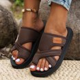 thumbnail image 1 of USSUMA Women Sandals 2024 Women's Hollow Mesh Slide Sandals Comfortable Support Mesh Sandals for Women Waterpark Ready Sandals Gift Savings, 1 of 7