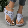 thumbnail image 1 of YLOMAY Women Sandals Women's Spring and Summer New Big Size Clip-toe Beach Flower Hollow-out Wedges Fashion Casual Slippers All-Day Sightseeing Sandals up to 30% off, 1 of 7