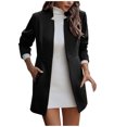 thumbnail image 1 of USSUMA Women's Jackets Fashion - Womens Fall winter Plaid Sweaters Hoodies Sweaters Classic Solid Color Lightweight Blazers Coat Casual Jackets, 1 of 7