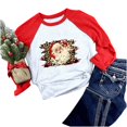 thumbnail image 1 of USSUMA Women's Pullover Tops - Women's Stretch Moire T Shirt Christmas Gnome Polka Dots Womens Sweatshirts Casual Tops Dressy Polka Dots Oversized Womens Tops 2022, 1 of 7