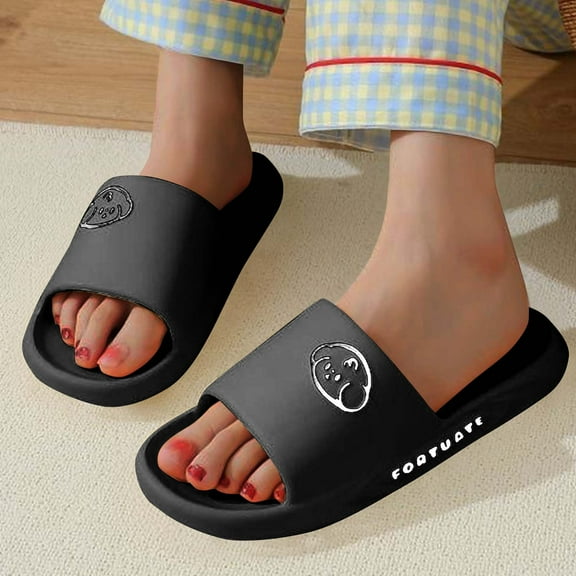 USSUMA Womens House Slippers Women's Fashionable Casual Versatile Home Bathroom Outdoor Wear Spring and Summer New Slippers Garden Clog Slippers up to 30% off