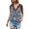thumbnail image 1 of USSUMA Womens Plus Savings Tops and T-Shirts - Cami Tank Tops for Women, Womens V Neck Lace Trim Tank Tops Sexy Leopard Print Tops Casual Loose Sleeveless Blouse Shirt 2022 Beach, 1 of 7