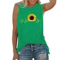 thumbnail image 1 of USSUMA Womens Plus Savings Tops and T-Shirts - Sunflower Shirts for Women Cute Graphic Tee Summer Sunflower Graphic Tank Tops Sleeveless Graphic Tee Shirts Tank Tops 2022 Beach, 1 of 6