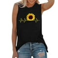 thumbnail image 1 of USSUMA Womens Plus Savings Tops and T-Shirts - Sunflower Shirts for Women Cute Graphic Tee Summer Sunflower Graphic Tank Tops Sleeveless Graphic Tee Shirts Tank Tops 2022 Beach, 1 of 6