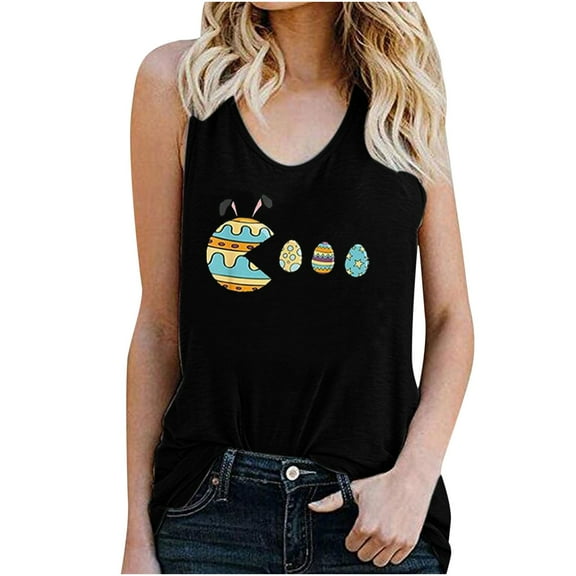 USSUMA Womens Plus Tops and T-Shirts - Womens Tops,, Women V Neck Graphic Tshirt Casual Graphic Tanks Sleeveless Shirts Workout Yoga Tank Tops 2022 Beach