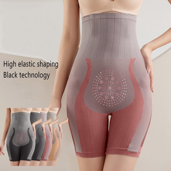 USSUMA Womens Seamless High‑Waist Sculpting Shaping Shorts Zippered Open Crotch Tummy Control Compression Waist Lifter Booty Lift Postpartum Recovery Shapewear for Gym and Everyday Use