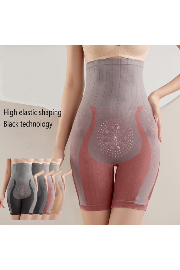 Womens Seamless High‑Waist Sculpting Shaping Shorts Zippered Open Crotch Tummy Control Compression Waist Lifter Booty Lift Postpartum Recovery Shapewear for Gym and Everyday Use