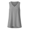 thumbnail image 1 of USSUMA Womens Summer Tops Flowy Vest Tanks T-Shirts for Women Trendy Solid Color Womens Blouses and Tops Dressy Sleeveless V Neck Tunic Plus Size Shirts for Women, 1 of 3