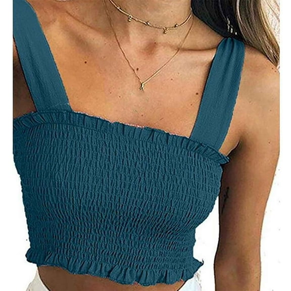 USSUMA Womens Tank Tops Womens Tank Tops Women Fashion Casual Color Bowknot Camisole Short Vest Up to 50% Off Womens Tops Solidcolor