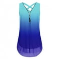 thumbnail image 1 of USSUMA Womens Tops Dressy Casual Summer,Womens Tank Tops Summer Trendy Cross Back Hem Tops Shirts Casual Sleeveless Zipper V-Neck Blouse Tie Dye Printed T Shirts, 1 of 4