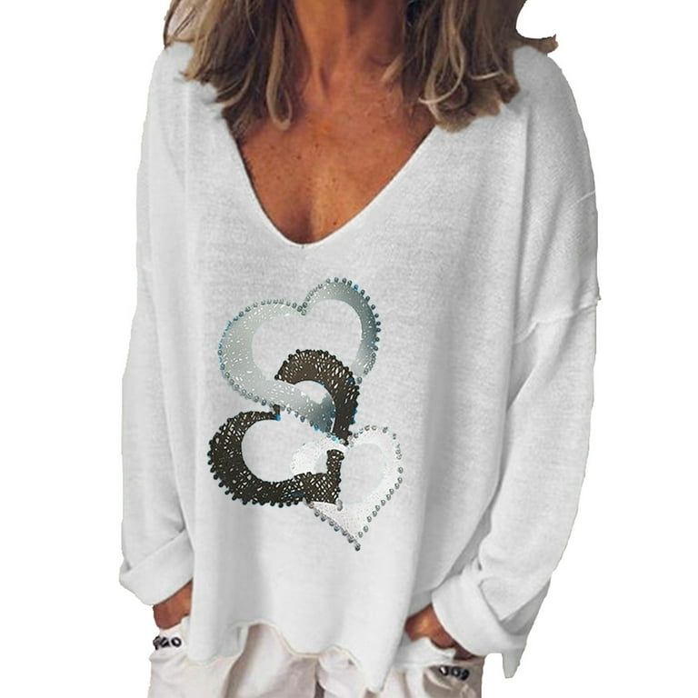 USSUMA Womens Tops Womens Junior Tee Shirt Long Sleeves Solid