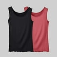 thumbnail image 1 of USSUMA Womens Tops Womens Tank Tops Sleeveless Round Neck Camisole Cold Shoulder Solid Color Casual Plus Size Tops for Women Lounging Shirt Lightweight Shirt Office Red Modal Tank Top Xl, 1 of 2
