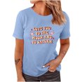 thumbnail image 1 of USSUMA Womens Tunic Tops Ladies Fashion Shirts Casual Print Round Neck Summer Tops Loose Short Sleeve Plus Tunics T Shirt Top Pullover Ladies Tops Trendy, 1 of 4