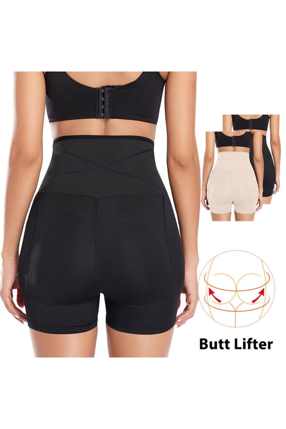 Womens Waist‑Trimming Shorts High‑Waist Compression Tummy Control Zipper Open Crotch Hip Lift Postpartum Slimming Shapewear for Workouts and Daily Wear