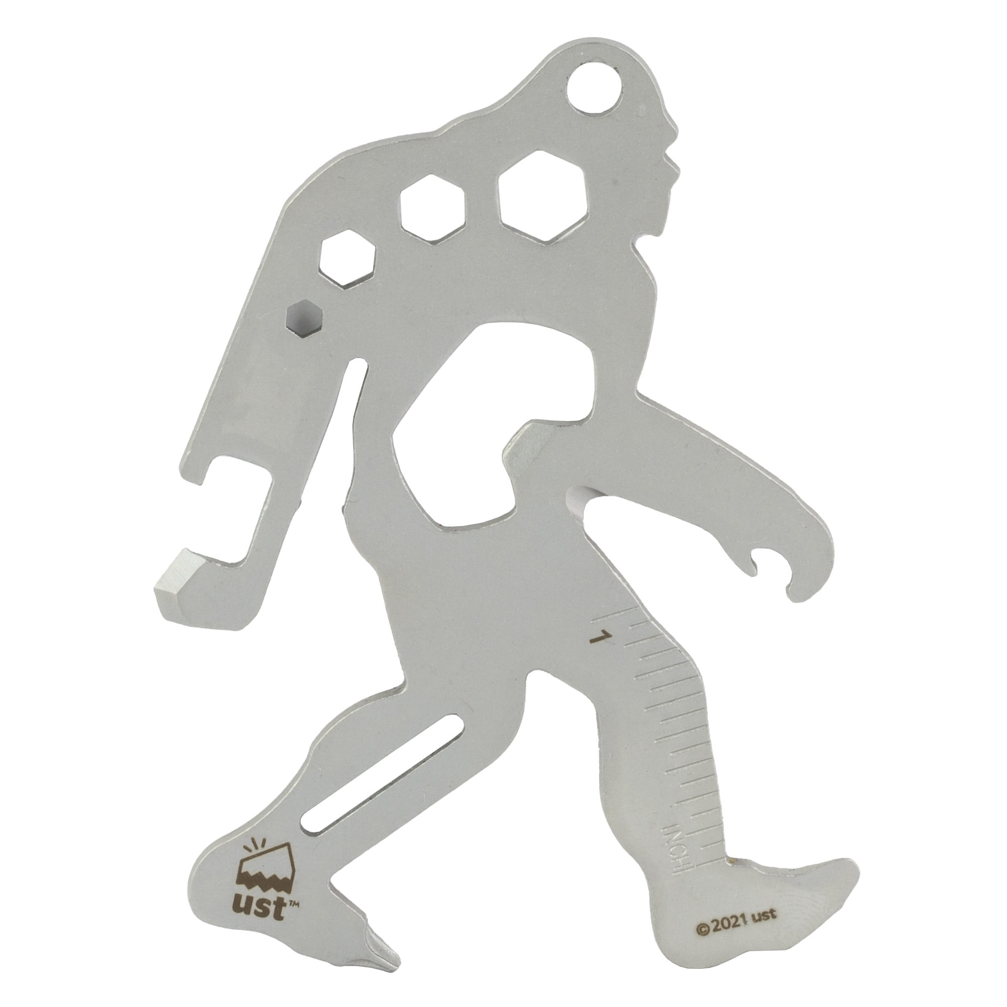 UST - Ultimate Survival Technologies Sasquatch Tool, Multi Tool, Silver, Stainless Steel, Includes Carabiner, 3.6"x2.5"x0.1" 1156810 | Bundle of 2 Each