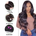 thumbnail image 1 of USTAR 100% Unprocessed Brazilian Virgin Remy Human Hair Extensions Body Wave Bundles Color Natural Black #1B 20" inch, 1 of 5