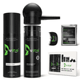 thumbnail image 1 of USTAR 5 in 1 Hair Building Fibers Set, Hair Fibers for Thinning Hair and Hair Fiber Spray, Natural Hair Filler Instantly Conceals Hair Loss, Hair Powder for Women & Men 12g (Gray), 1 of 8
