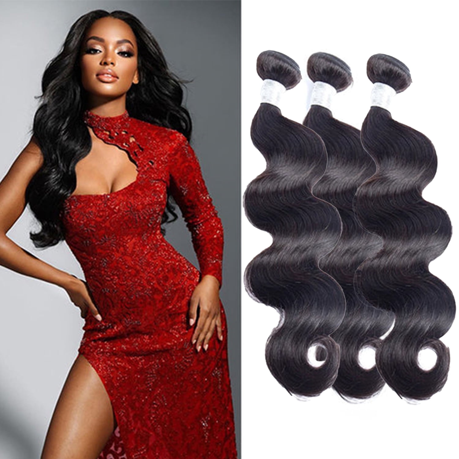 Bodywave Beauty 24-26 inches!! Amazon.com : Beauty Queen Body Wave 4 Bundles Human Hair 24  main image 2