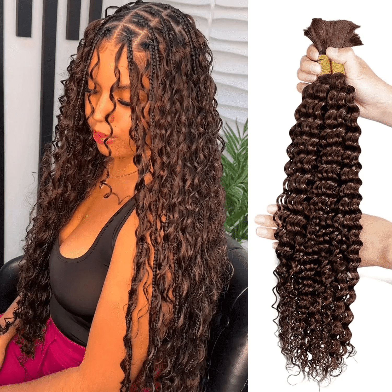 USTAR Brazilian Dark Brown Body Wave Blended Hairs Basic Color #2 Virgin Human Hair 18 Inch for Women
