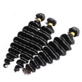 thumbnail image 1 of USTAR Brazilian Remy 9A Human Hair Deep Wave 3 Bundle Hair Weave Extensions Natural Black Color, 1 of 5