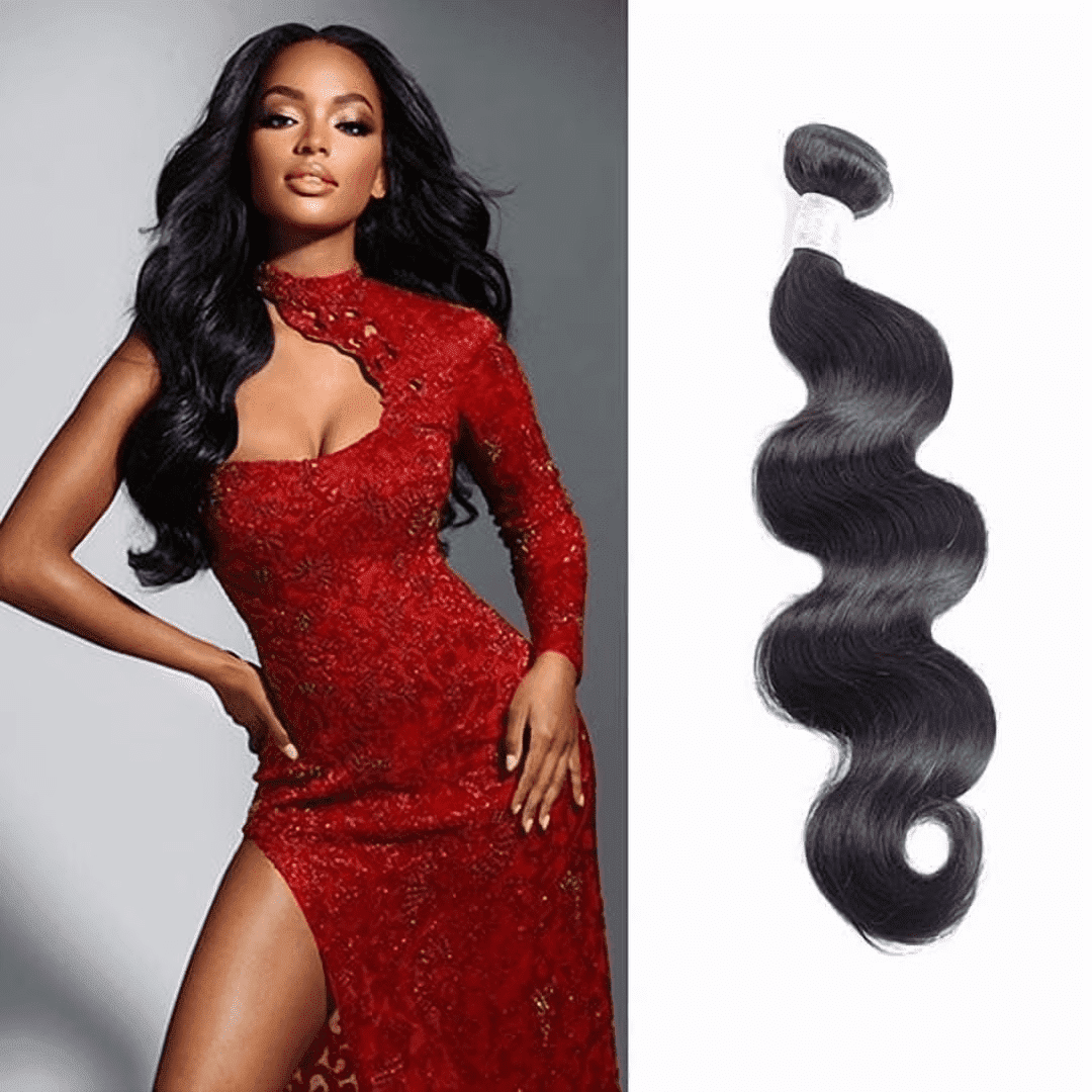 USTAR Brazilian Virgin Body Wave Human Hair Bundles 12" Blended Hairs Basic 1B Natural Black Deal