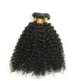 thumbnail image 1 of USTAR Unprocessed Brazilian Remy 9A Human Hair Weave Jerry Curly 3 Bundles Natural Black Color, 1 of 6