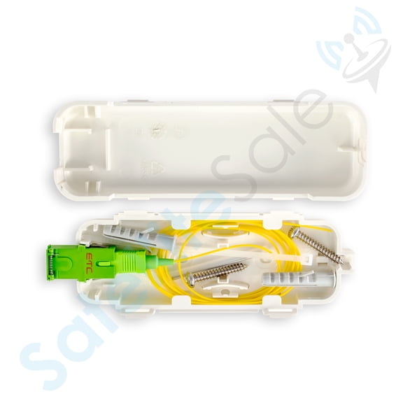 USTC Box FTTH Fiber Optic Outlet with 1 Adapter SC/APC Port and 1 Pigtail SC/AP