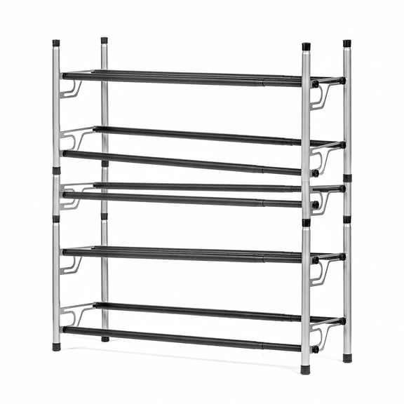 USTECH 2-Tier Shoe Rack Organizer  Sturdy Metal Free Standing Shoe Storage Shelf, Space-Saving Shoe Rack for Entryway, Closet, Bedroom, or Small Spaces | Pack of 2