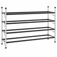 thumbnail image 1 of USTECH 4-Tier Expandable Shoe Rack, Adjustable & Stackable Metal Shoe Organizer for Closet, Entryway, or Bedroom – Holds 12–16 Pairs, 1 of 8