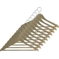 USTECH WoodLook Hangers Suit & Dress Holders 10Pack